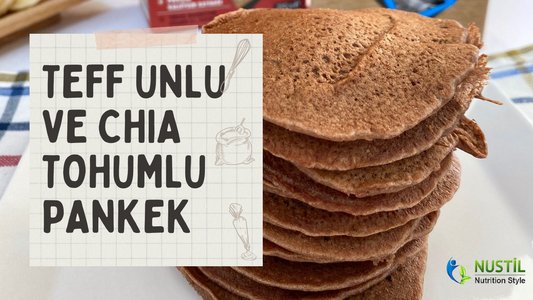 Teff Unlu ve Chia Tohumlu Pankek