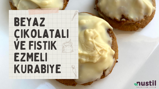 Beyaz Çikolatalı ve Fıstık Ezmeli Kurabiye