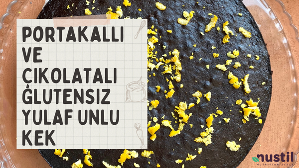Portakallı ve Çikolatalı Glutensiz Yulaf Unlu Kek