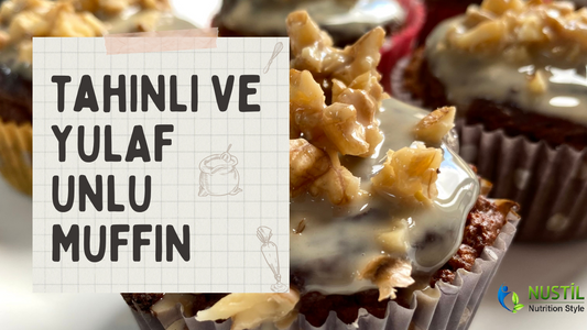 Tahinli ve Yulaf Unlu Muffin