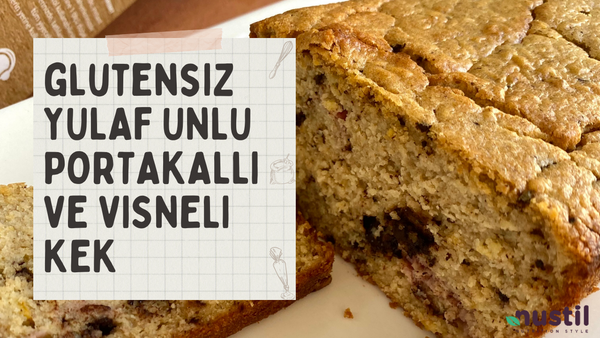 Glutensiz Yulaf Unlu Portakallı ve Vişneli Kek