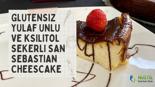 Glutensiz Yulaf Unlu ve Ksilitol Şekerli San Sebastian Cheescake