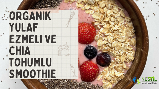 Organik Yulaf Ezmeli ve Chia Tohumlu Smoothie Bowl