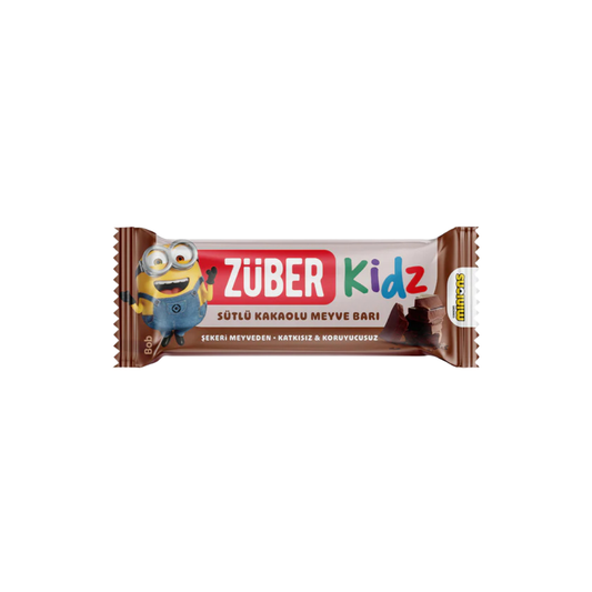 ZÜBER Kidz Sütlü Kakaolu Meyve Bar 25gr