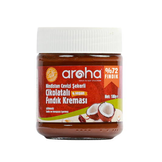 AROHA Hindistan Cevizi Şekerli Çikolatalı Fındık Kreması 180g