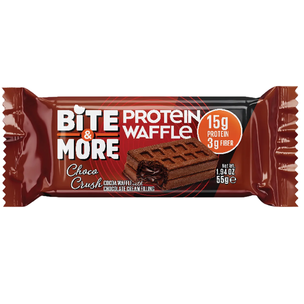 BITE&MORE Protein Waffle Çikolatalı 55g