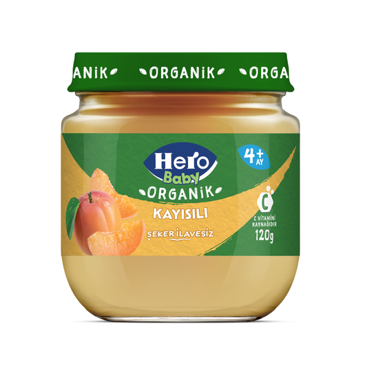 HERO Baby Organik Kayısılı Kavanoz Maması 120g