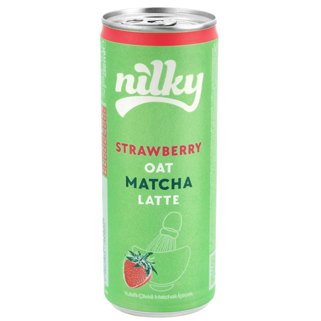 NİLKY Yulaf Sütlü Çilekli Matcha Latte – Özel Beslenme