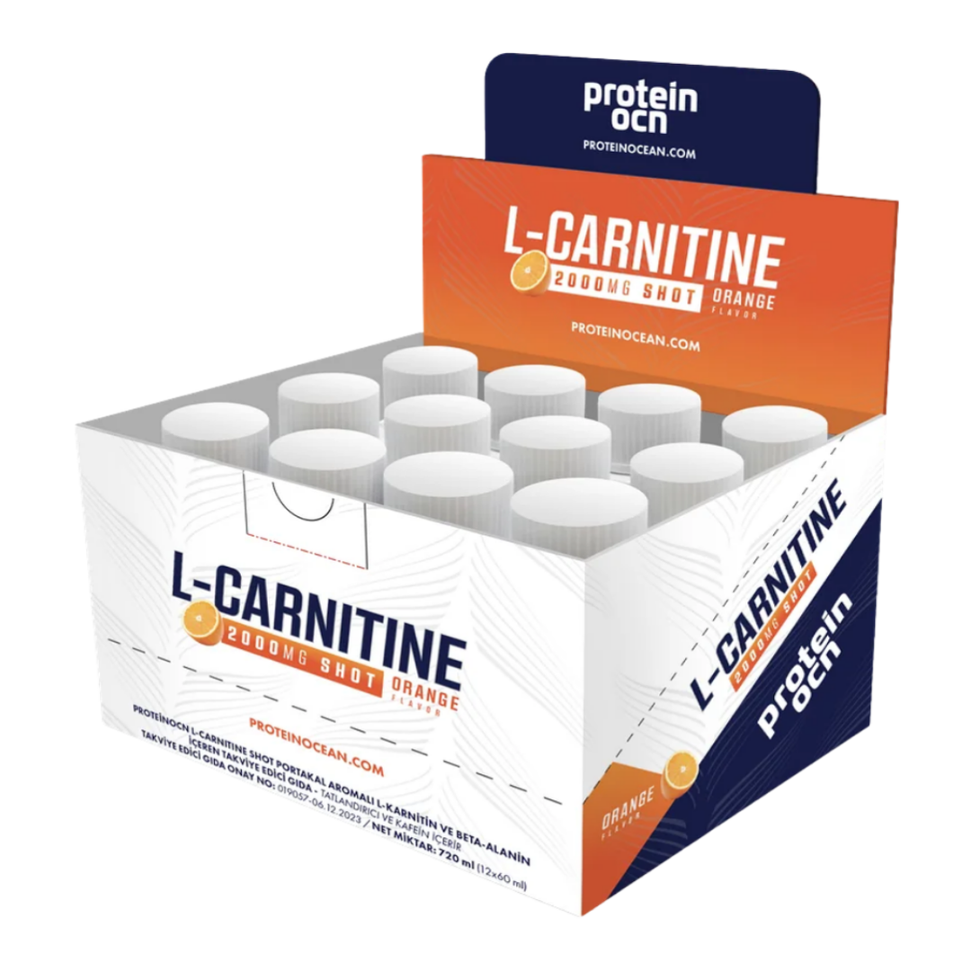 l carnitine satın al PROTEİNOCEAN L-Carnitine Shot 2000mg Portakal – Özel Beslenme