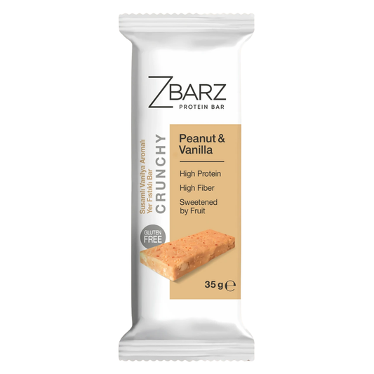ZBARZ Crunchy Susamlı Vanilya Aromalı Yer Fıstıklı Proteinli Bar 35g