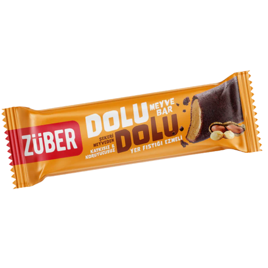 ZÜBER Dolu Dolu Yer Fıstığı Ezmeli Meyve Bar 30g