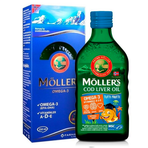 MÖLLER'S Tutti Frutti Aromalı Omega 3 Balık Yağı 250 ml