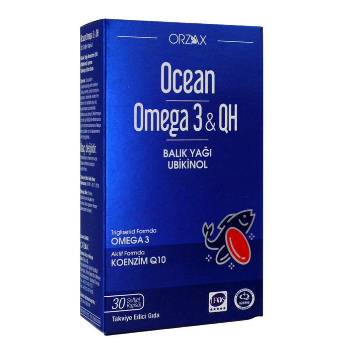 ORZAX Ocean Omega 3 & QH 30 Softjel Kapsül
