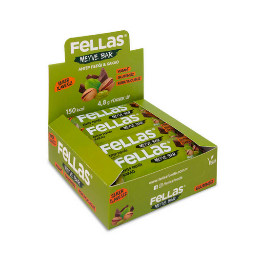 FELLAS Antep Fıstığı Kakao Meyve Bar 40G X 12