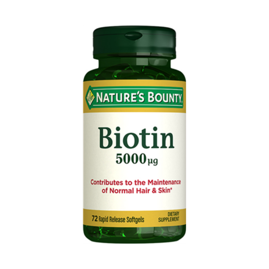 NATURE'S BOUNTY Biotin 5000 mcg 72 Kapsül - Özel Beslenme