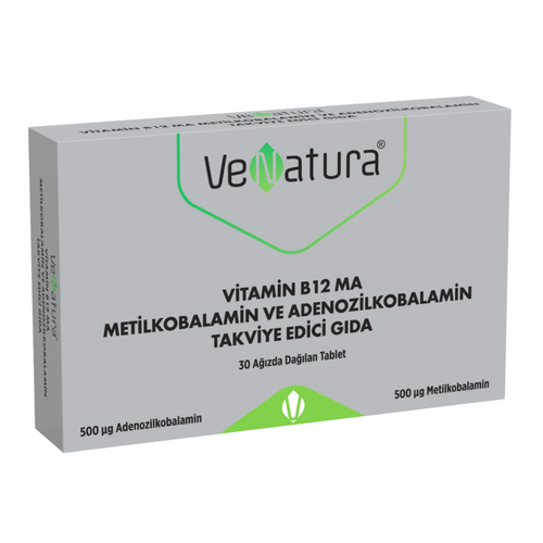 VENATURA Vitamin B12 MA Metilkobalamin ve Adenozilkobalamin Takviye Edici Gıda