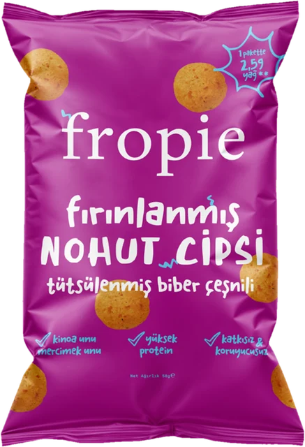 Fropie Fırınlanmış Nohut Cipsi – tütsülenmiş biber çeşnili