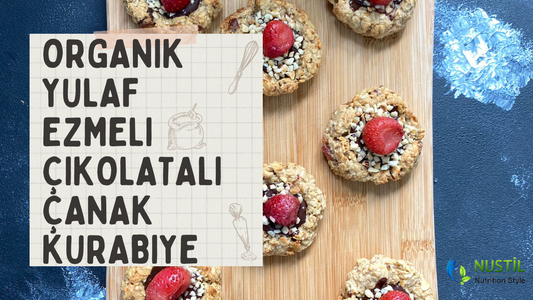 Organik Yulaf Ezmeli Çikolatalı Çanak Kurabiye