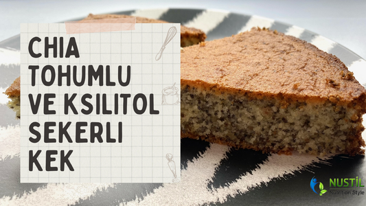 Chia Tohumlu ve Ksilitol Şekerli Kek