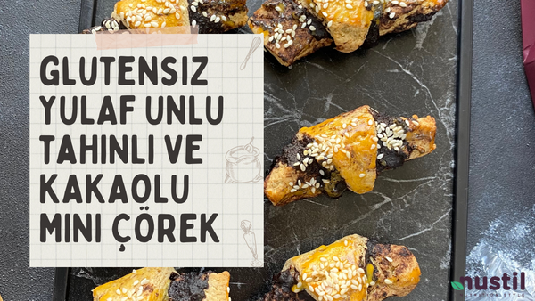 Glutensiz Yulaf Unlu Tahinli ve Kakaolu Mini Çörek