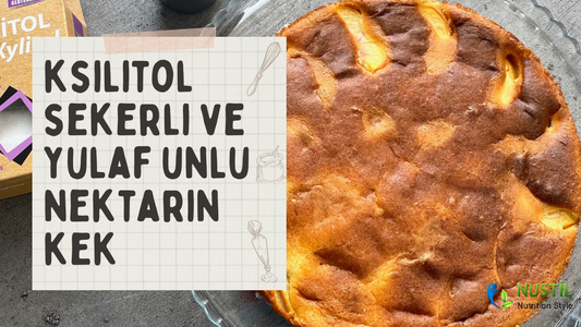 Ksilitol Şekerli ve Yulaf Unlu Nektarin Kek