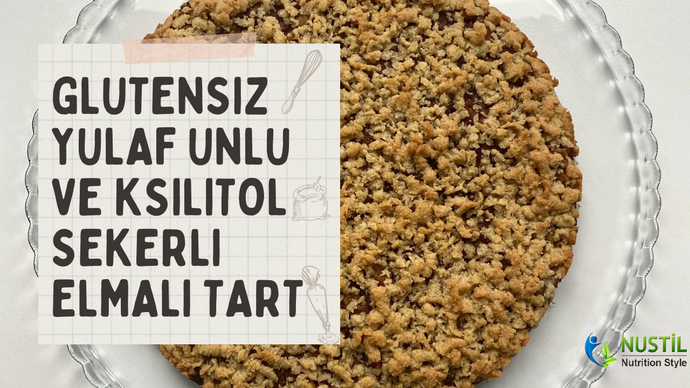 Glutensiz Yulaf Unlu ve Ksilitollu Elmalı Tart