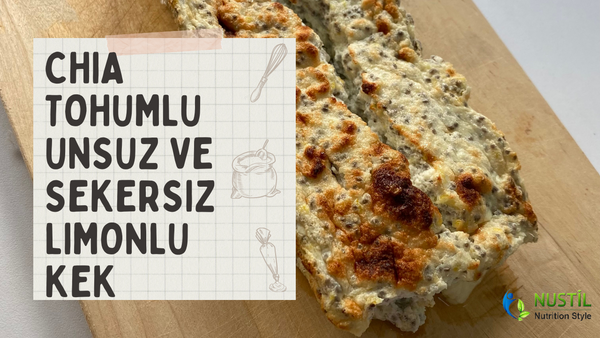 Chia Tohumlu Unsuz ve Şekersiz Limonlu Kek