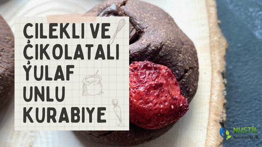 Çilekli ve Çikolatalı Yulaf Unlu Kurabiye