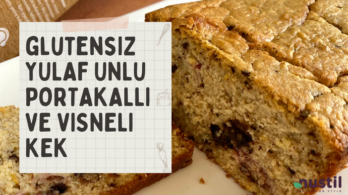 Glutensiz Yulaf Unlu Portakallı ve Vişneli Kek