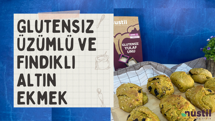Glutensiz Yulaf Unlu Üzümlü ve Fındıklı Altın Ekmek Tarifi