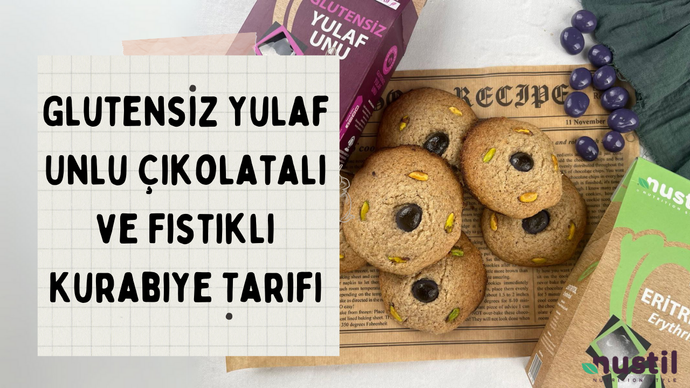 Glutensiz Yulaf Unlu Çikolatalı ve Fıstıklı Kurabiye Tarifi