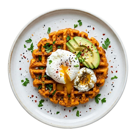 Tatlı Patatesli Waffle Yumurta Tarifi