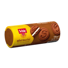 Görseli Galeri görüntüleyiciye yükleyin, SCHAR Glutensiz Mini Sorrisi Kaymaklı Çikolatalı Bisküvi 100g
