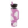 24BOTTLES Straw Cup Daydreaming Pink Pipetli Paslanmaz Çelik Termos 800ml