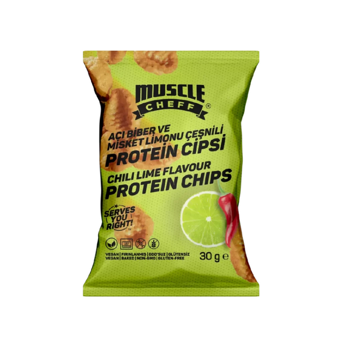 MUSCLE CHEFF Acı Biber ve Misket Limonu Çeşnili Protein Cips 30g