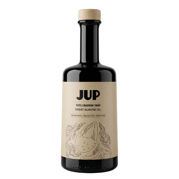 JUP FOOD Yemeklik Gurme Tatlı Badem Yağı 500 ML