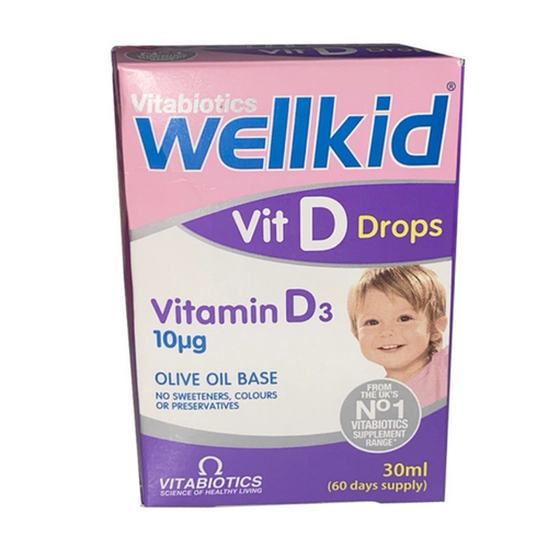 VİTABİOTİCS Wellkid Vit Drops Vitamin D3 Takviye Edici Gıda 30 ml