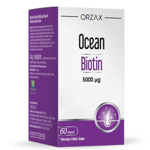 ORZAX Ocean Biotin 60 Kapsül 5000 µg