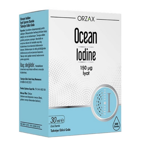 ORZAX Ocean Iodine 150 μg İyot Takviye Edici Gıda 30 ml