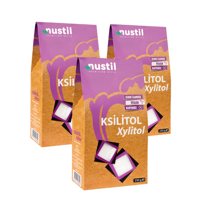 NUSTİL Ksilitol - Xylitol 250g Avantaj Paketi (3 Adet)