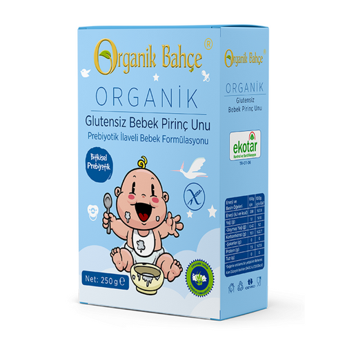 ORGANİK BAHÇE Organik Glutensiz Bebek Pirinç Unu 250g