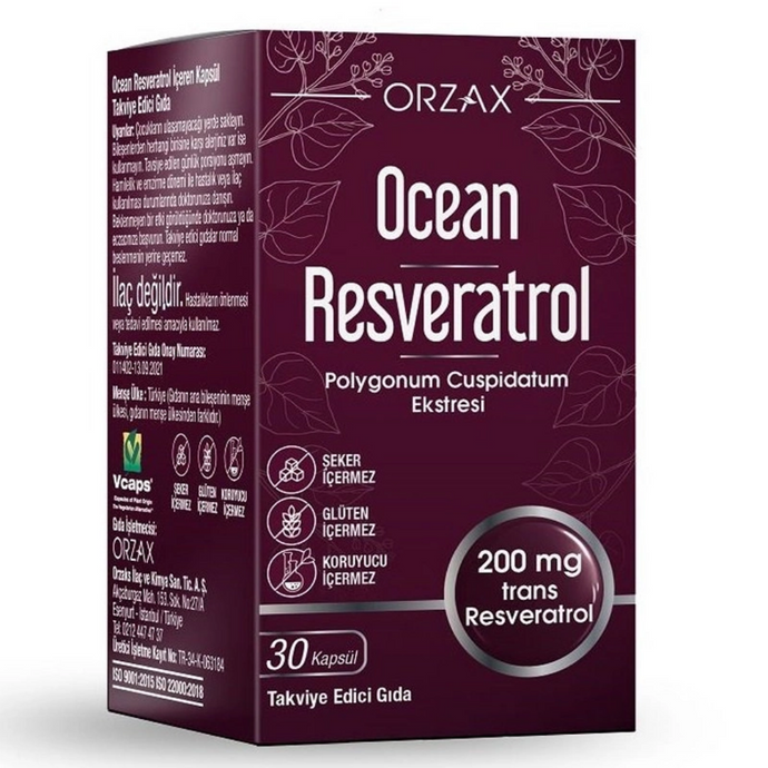 ORZAX Ocean Resveratrol Takviye Edici Gıda 30 Kapsül