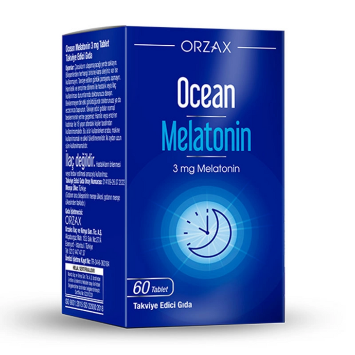 ORZAX Ocean Melatonin Takviye Edici Gıda 60 Tablet