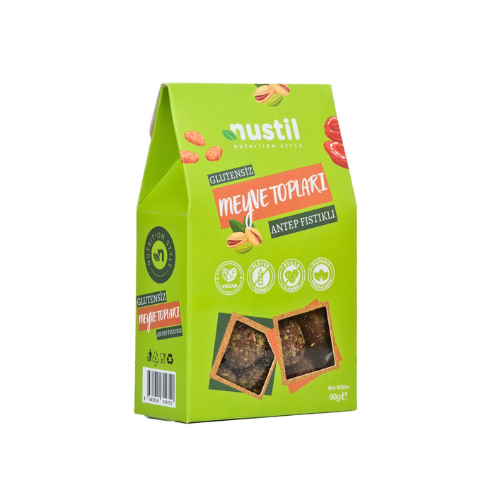 NUSTİL Glutensiz Antep Fıstıklı Meyve Topları 90g