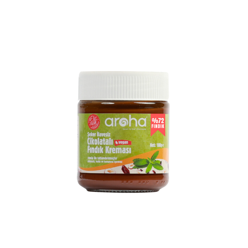 AROHA Stevialı Şekersiz Çikolatalı Fındık Kreması 180g