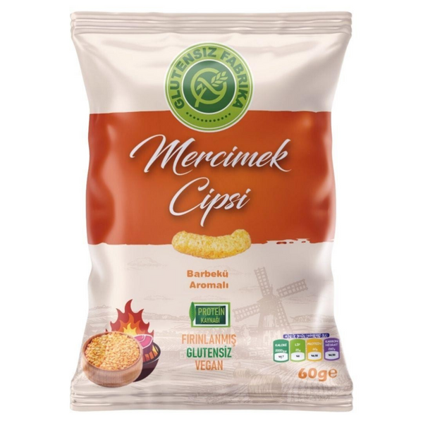 GLUTENSİZ FABRİKA Barbekü Soslu Mercimek Cipsi 60g