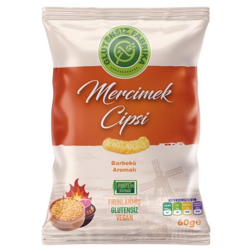 GLUTENSİZ FABRİKA Barbekü Soslu Mercimek Cipsi 60g