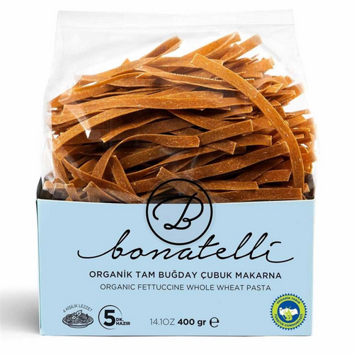 BONATELLİ Organik Tam Buğday Çubuk Makarna 400g