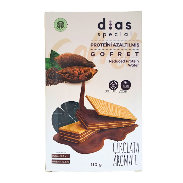 DİAS SPECİAL Düşük Proteinli Çikolatalı Gofret 110g
