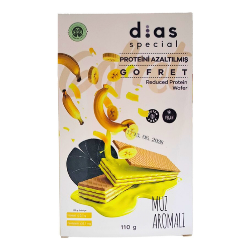 DİAS -SPECİAL -Düşük -Proteinli -Muzlu -Gofret- 110g